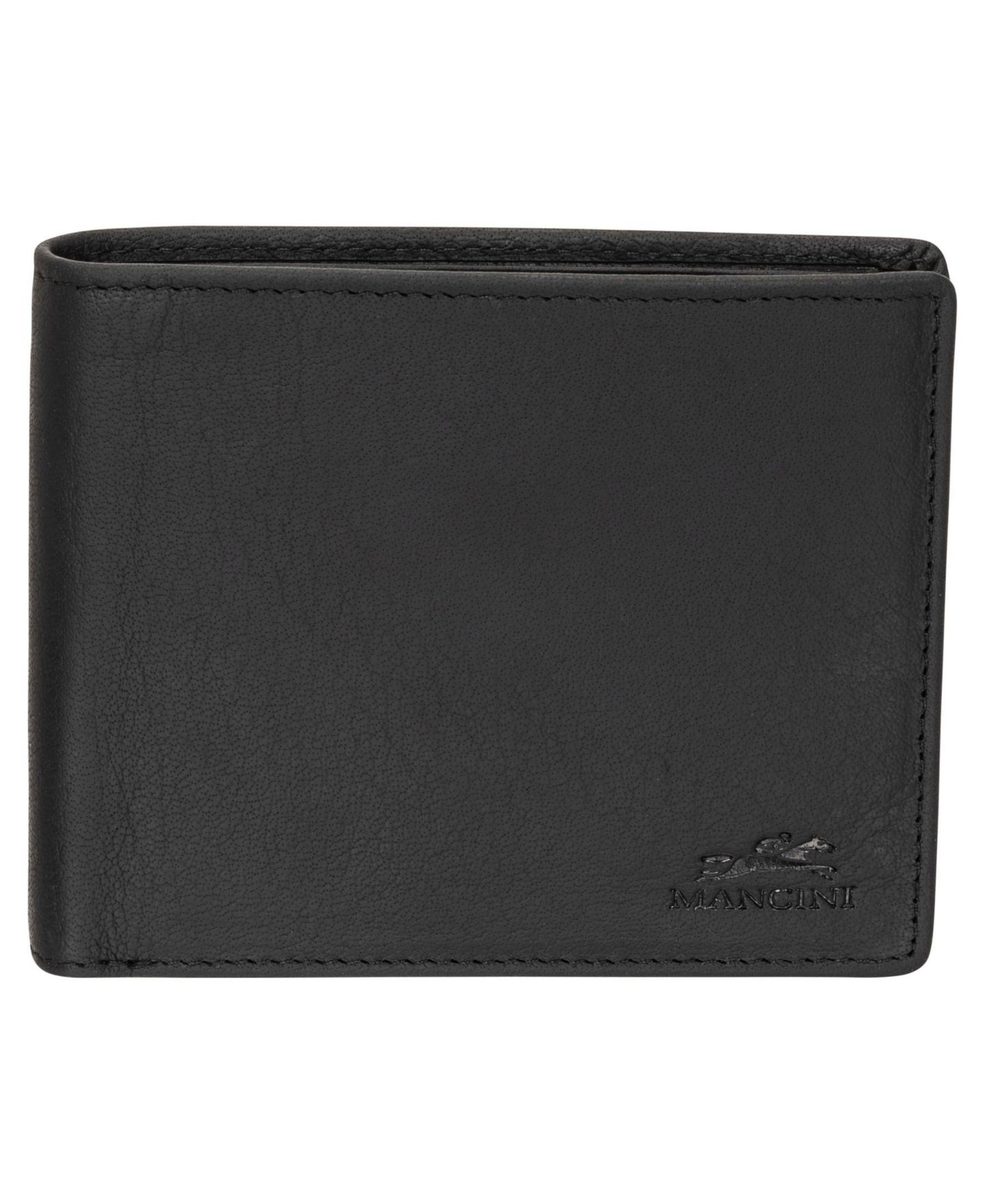 Мужской кошелёк Mancini Buffalo RFID Secure Wallet with Coin Pocket, цвет: Чёрный — фото 1