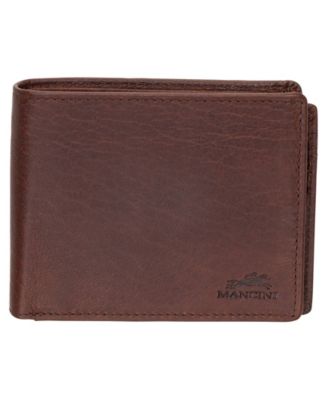 Mancini Men's Buffalo RFID Secure Center Wing Wallet with Coin Pocket -  Macy's