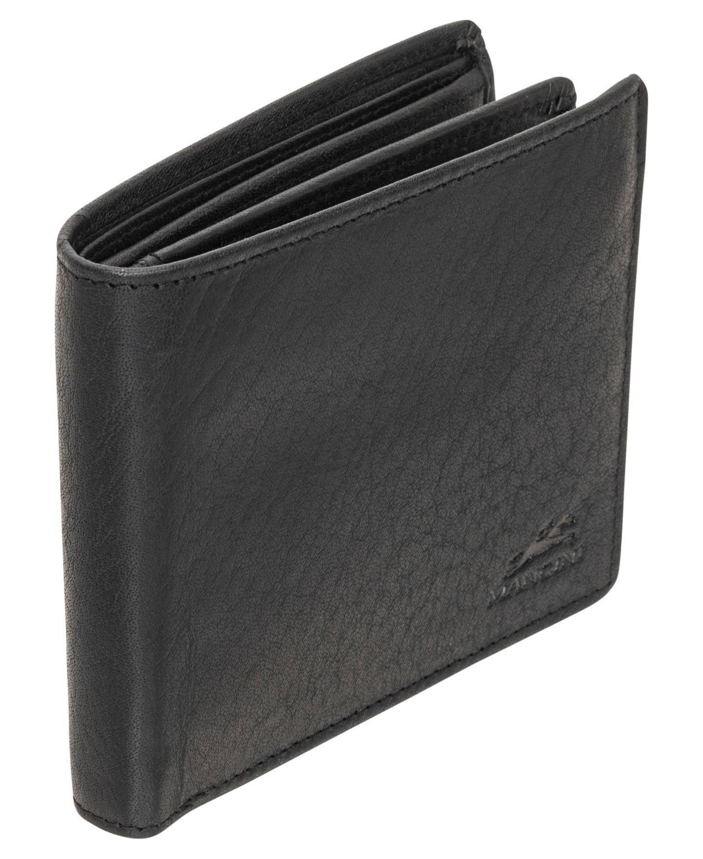 Мужской кошелёк Mancini Buffalo RFID Secure Center Wing Wallet with Coin Pocket, цвет: Чёрный — фото 5