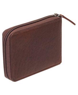 Men's Buffalo RFID Secure Zippered Billfold Wallet with Removable Passcase