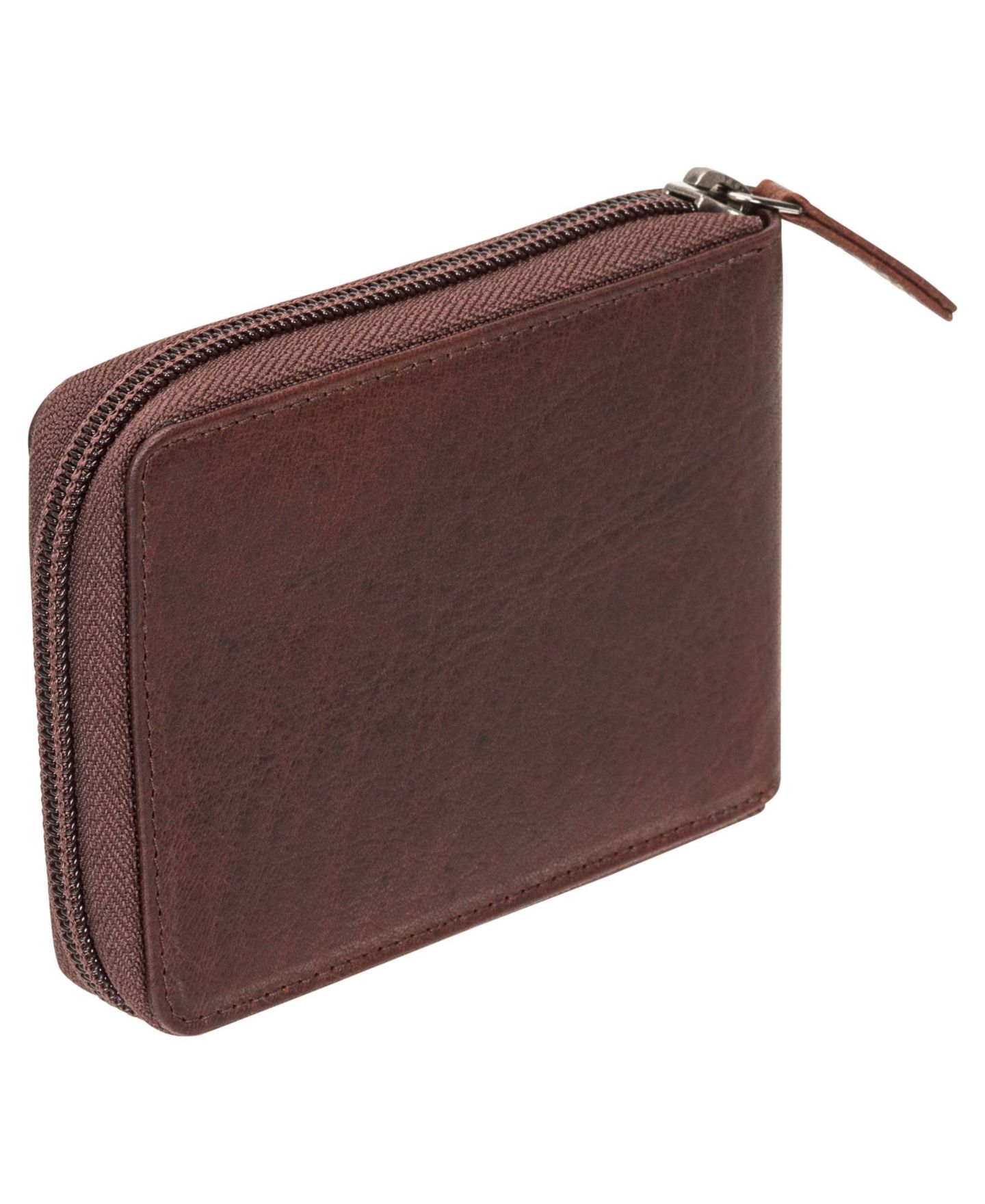 Мужской кошелёк Mancini Buffalo RFID Secure Zippered Billfold Wallet with Removable Passcase, цвет: Коричневый — фото 2