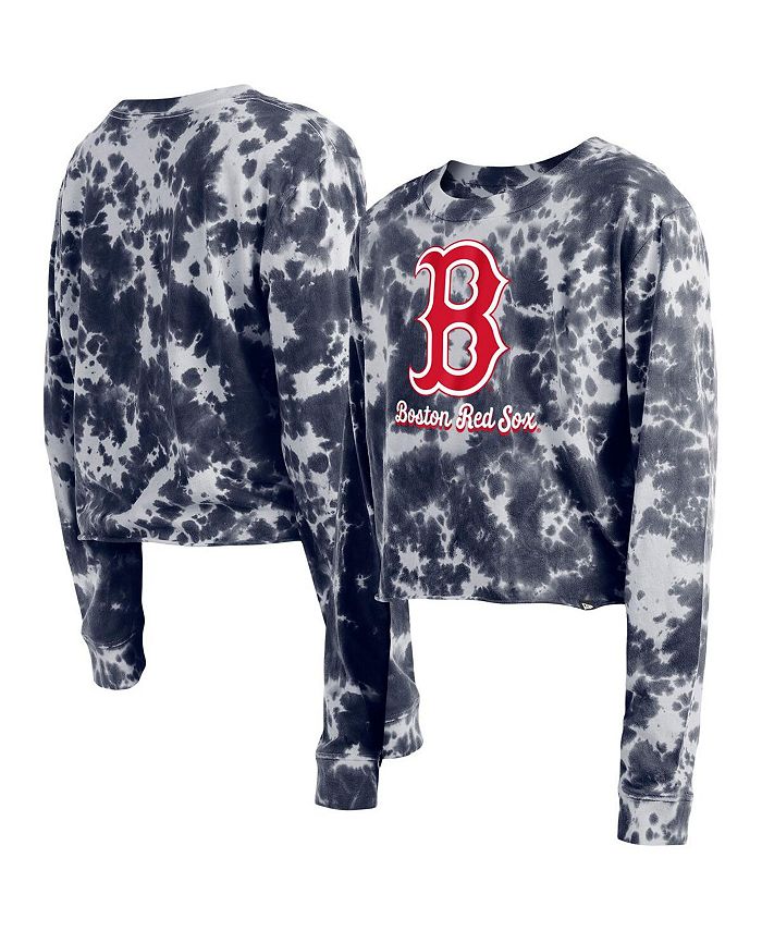 New Era White Boston Red Sox Tie-Dye Full-Zip Hoodie