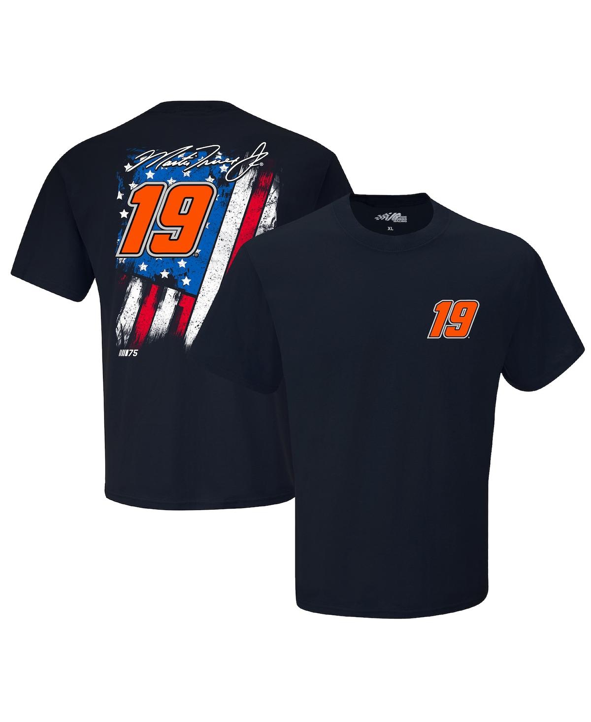 Men's Joe Gibbs Racing Team Collection Navy Martin Truex Jr Exclusive Tonal Flag T-shirt - Navy