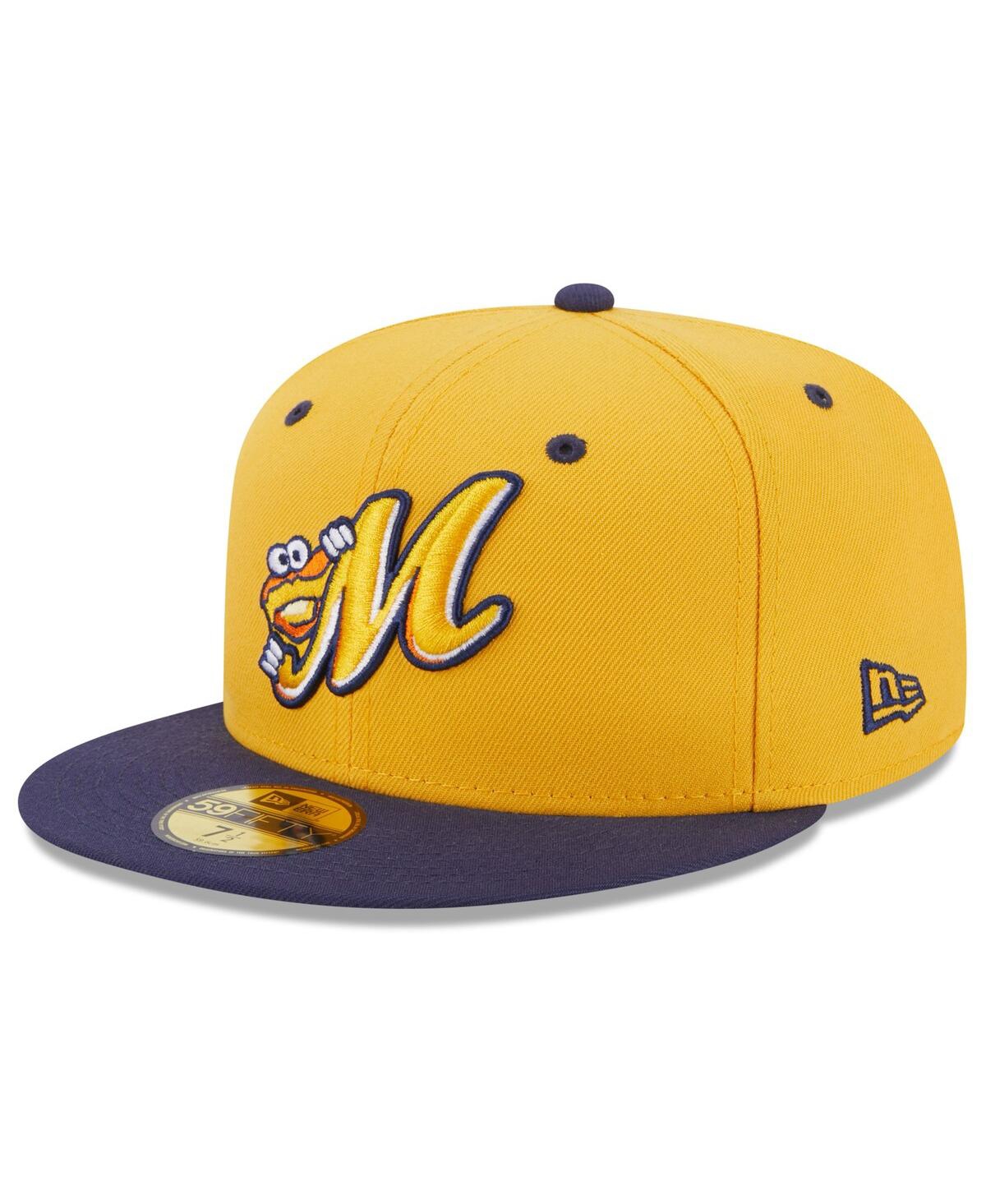 Shop New Era Men's  Gold Montgomery Biscuits Authentic Collection Alternate Logo 59fifty Fitted Hat