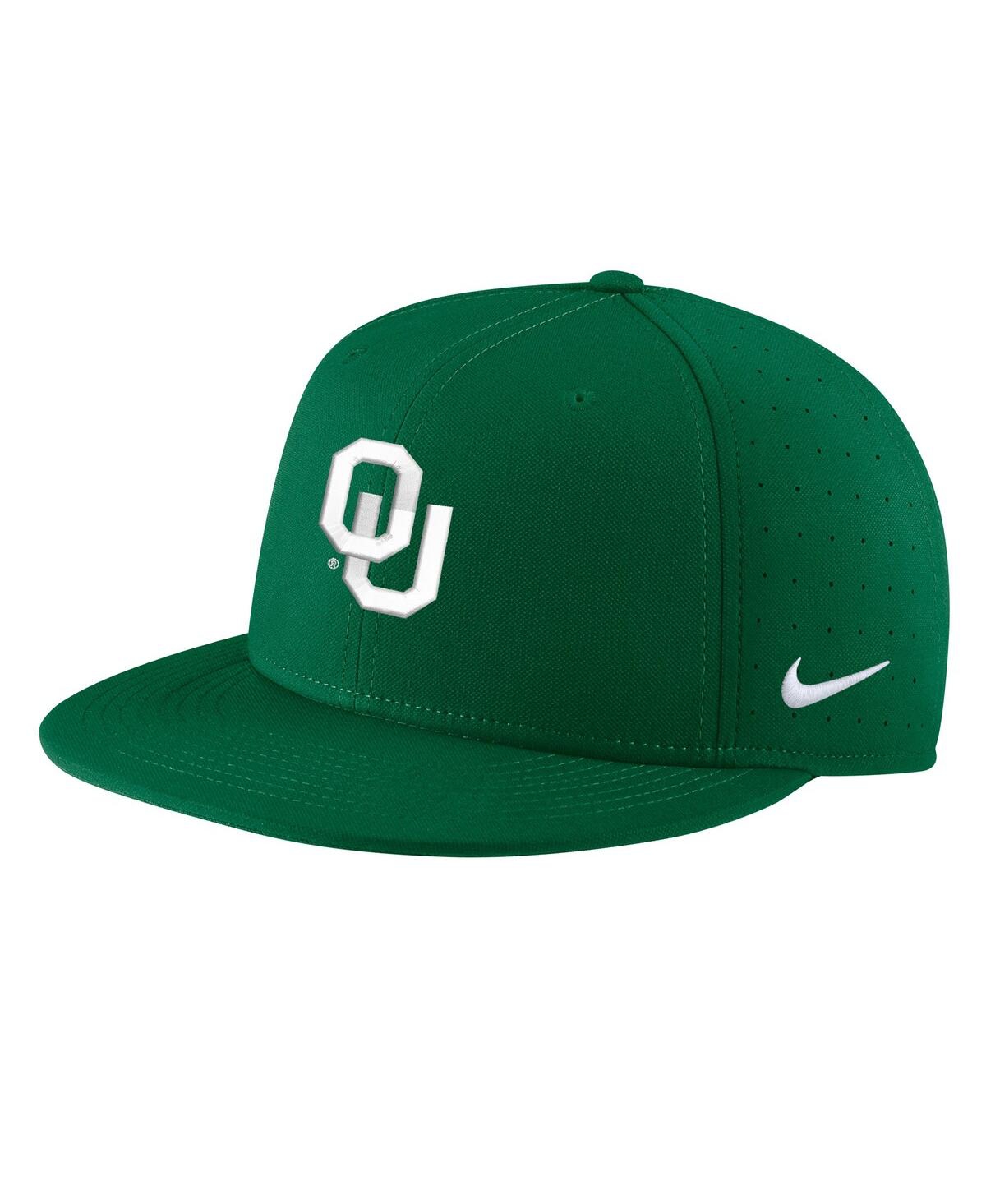 Shop Nike Men's  Green Oklahoma Sooners Aero True Baseball Performance Fitted Hat
