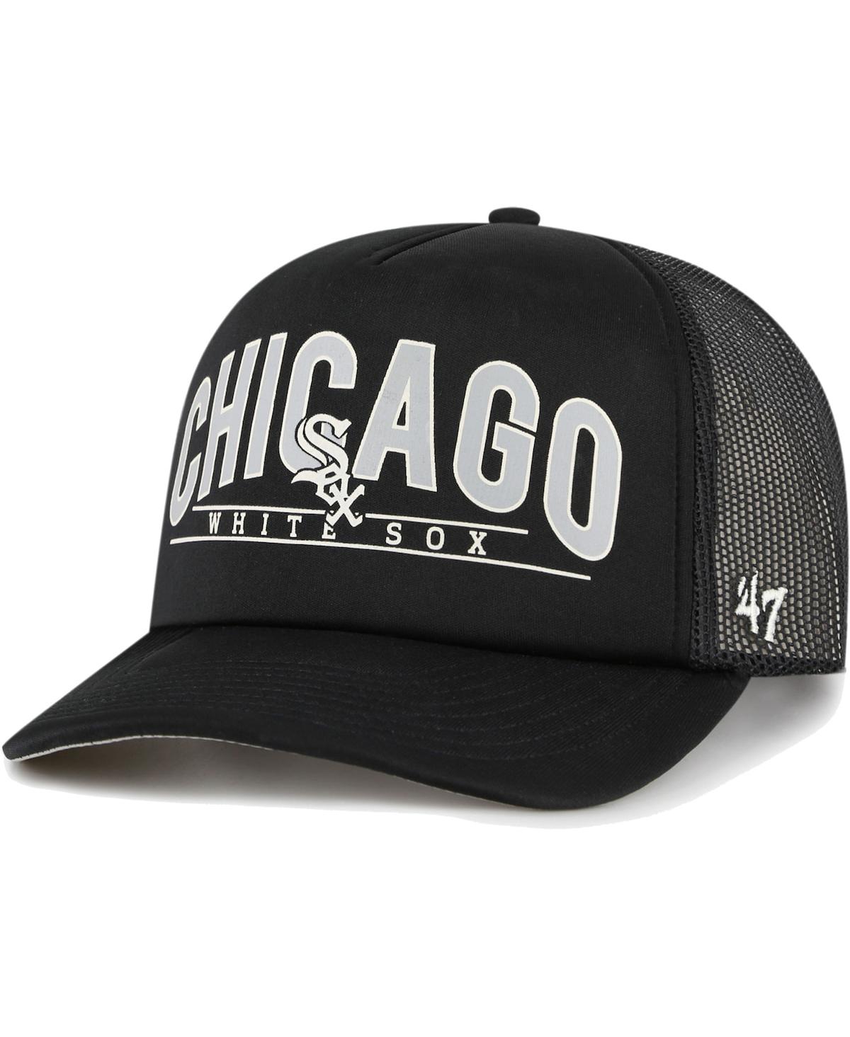 47 Brand Men's ' Black Chicago White Sox Backhaul Foam Trucker Snapback Hat