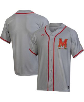 Men's Gray Maryland Terrapins Replica Baseball Jersey