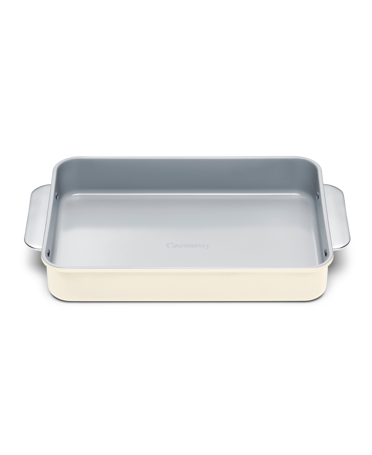 Shop Caraway Non-stick Brownie Pan With Handle In Cream