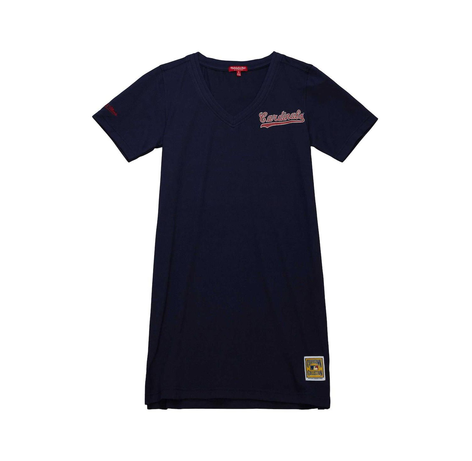 Women's Navy St. Louis Cardinals Cooperstown Collection V-Neck Dress