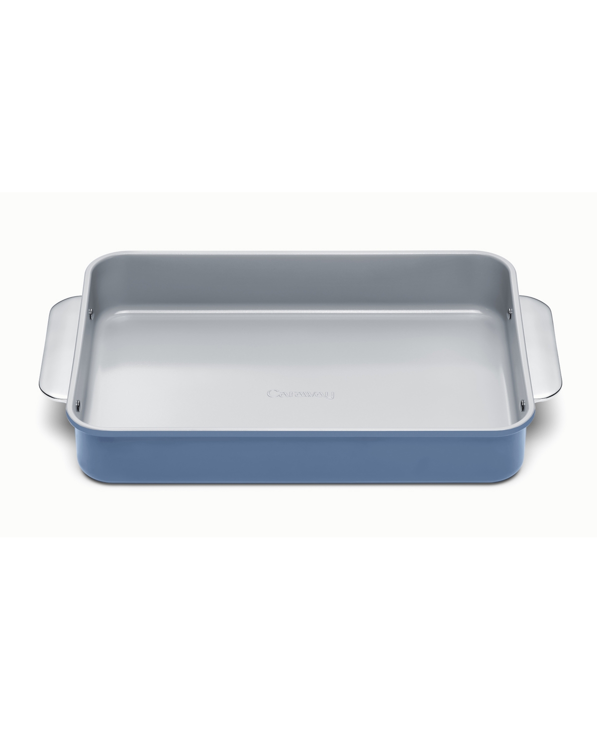 Shop Caraway Non-stick Brownie Pan With Handle In Slate