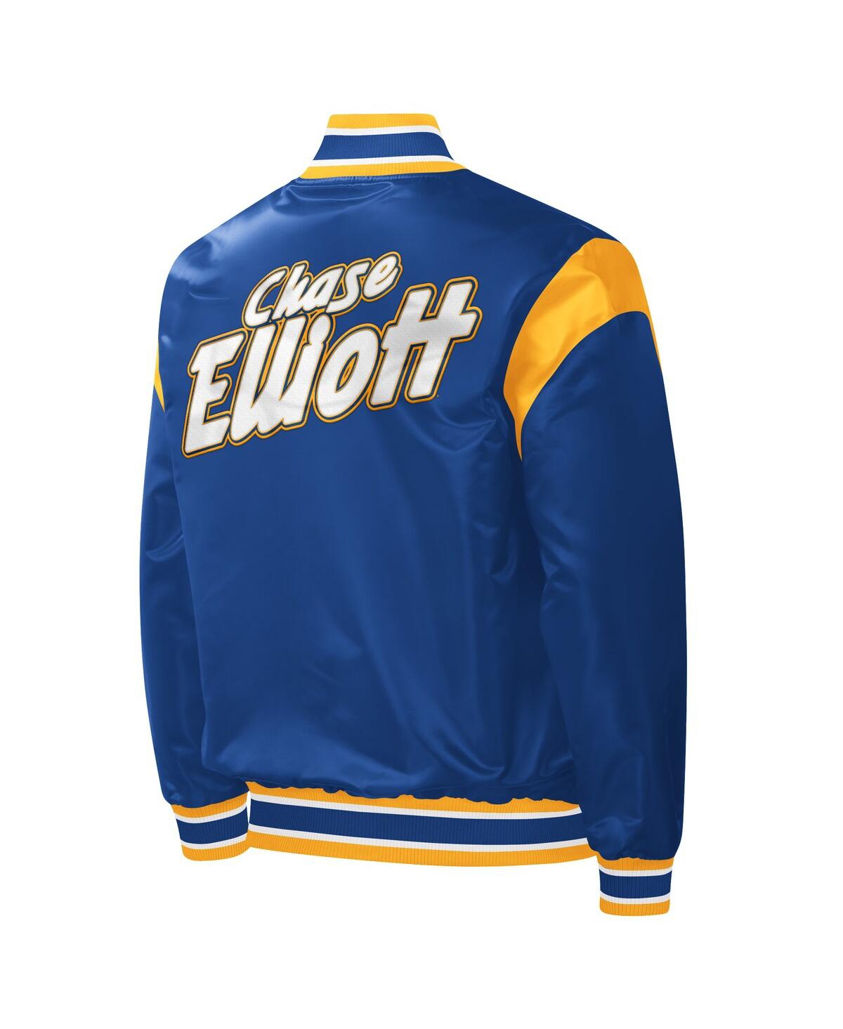 Starter Royal Chase Elliott Force Play Full-snap Varsity Jacket In Royal