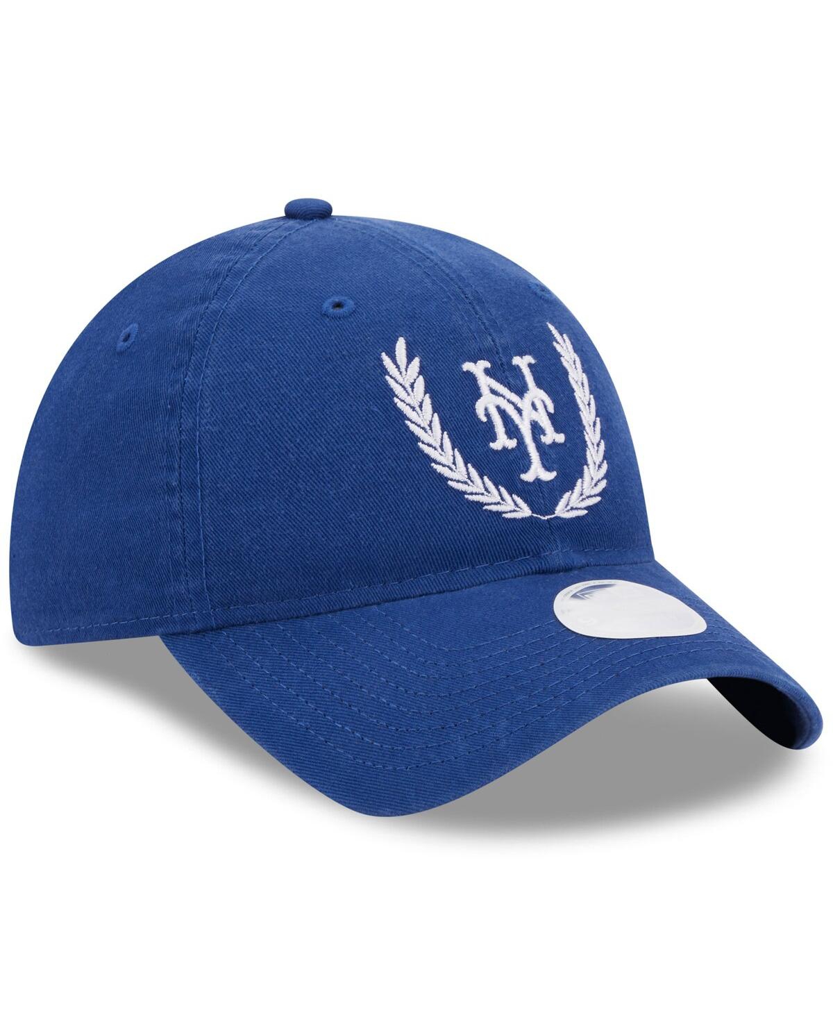 Shop New Era Women's  Royal New York Mets Leaves 9twenty Adjustable Hat