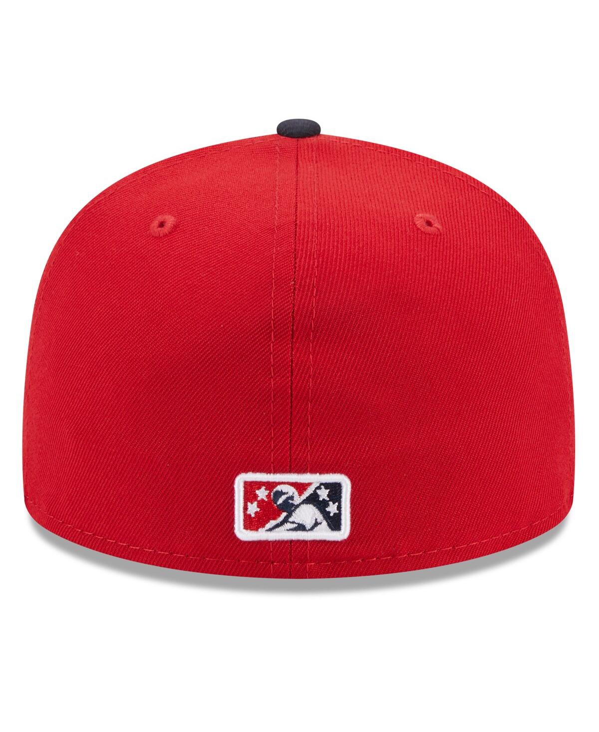 Shop New Era Men's  Red Binghamton Rumble Ponies Authentic Collection Alternate Logo 59fifty Fitted Hat