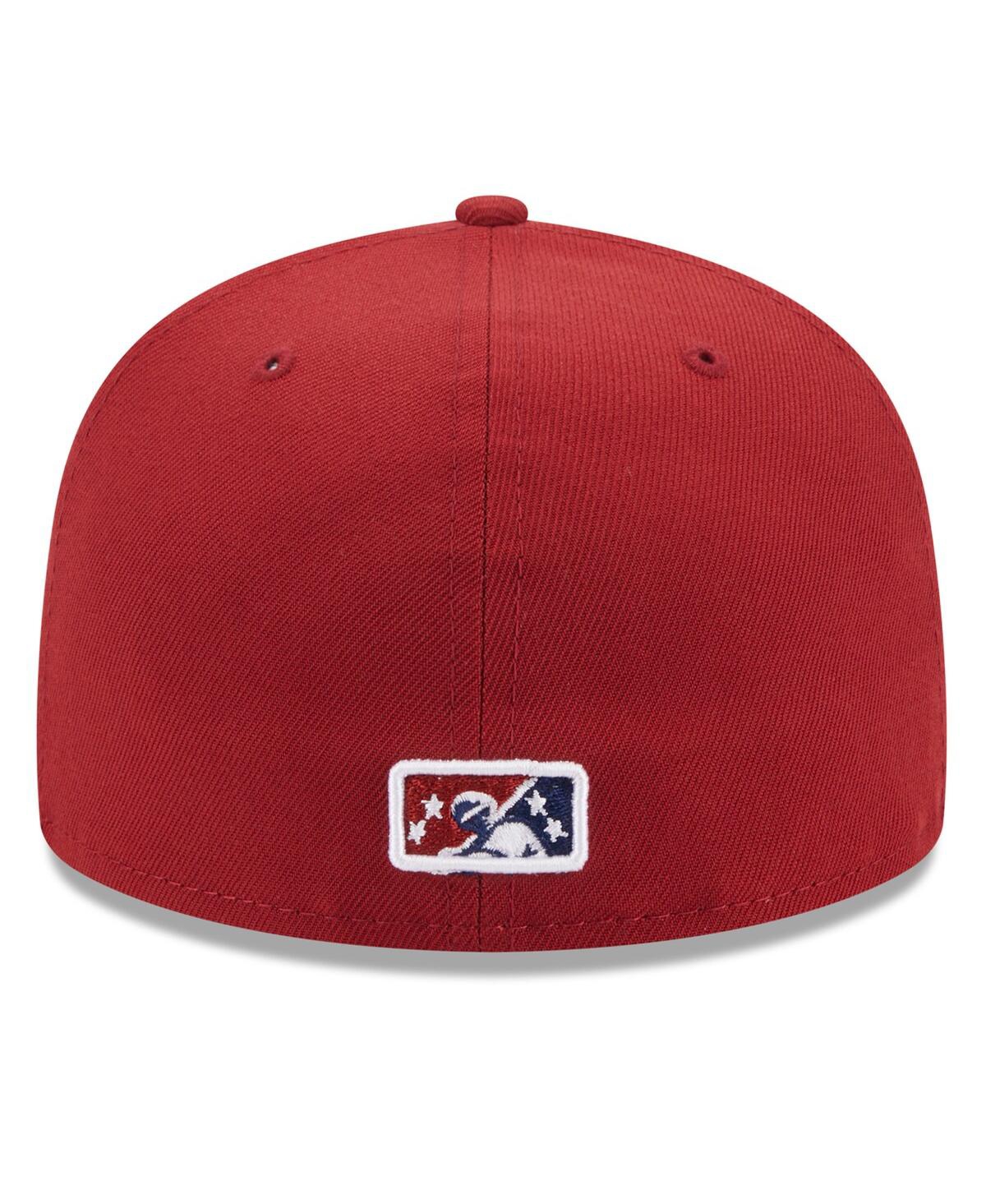 Men's New EraLehigh Valley IronPigs Authentic Collection Alternate Logo 59FIFTY Fitted Hat - Red