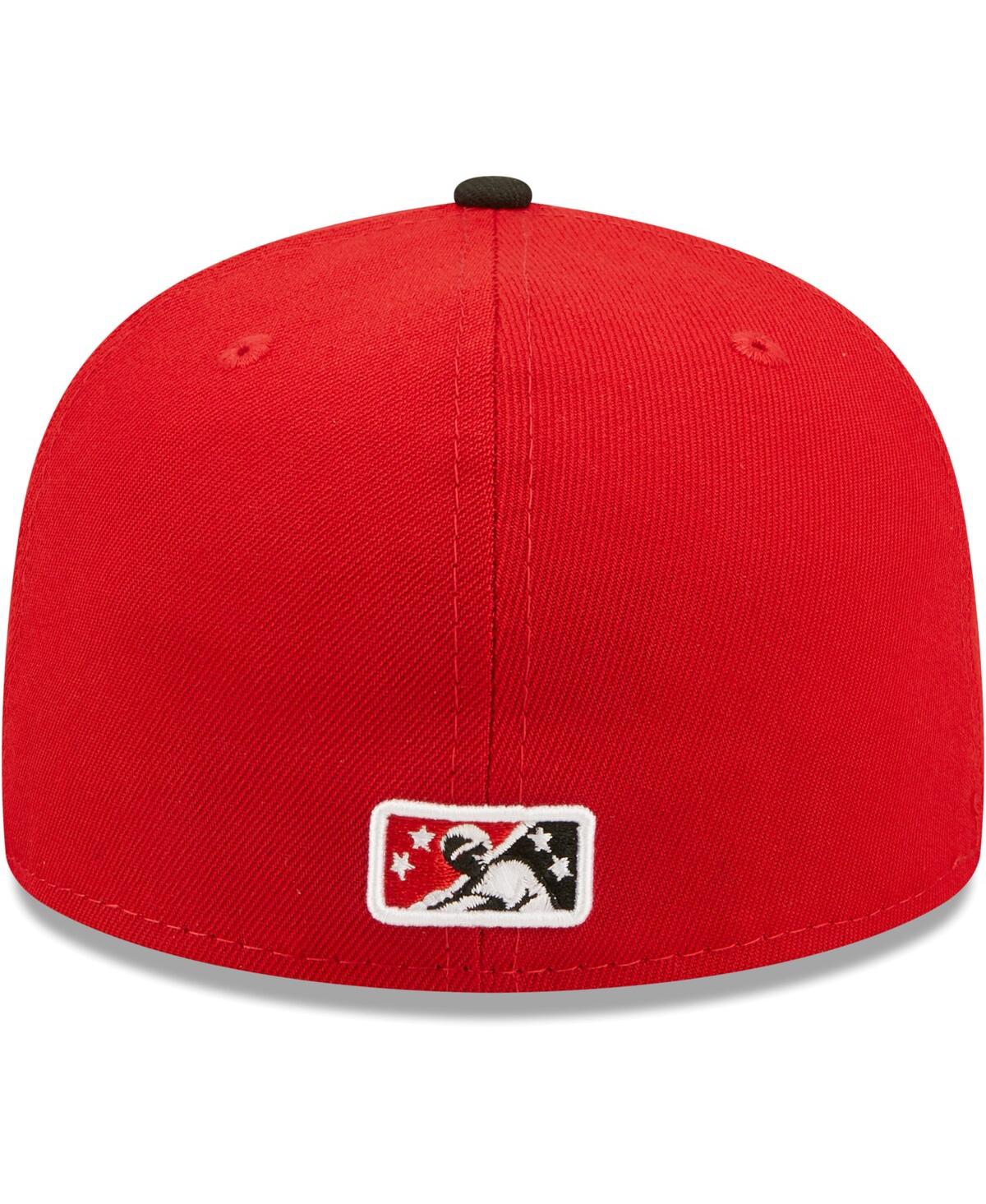 New Era Red Hickory Crawdads Authentic Collection Team Home 59fifty Fitted Hat In Red