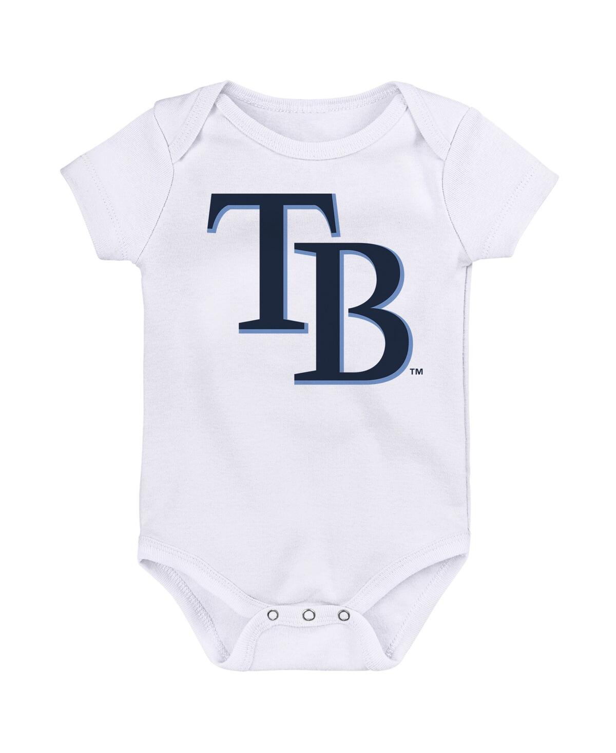 Shop Outerstuff Newborn And Infant Boys And Girls Light Blue, Navy, White Tampa Bay Rays Minor League Player Three-p In Light Blue,navy,white