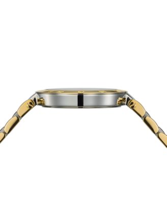 Women's Swiss Balmainia Bijou Diamond (1/10 ct. t.w.) Two-Tone Stainless Steel Bracelet Watch 33mm