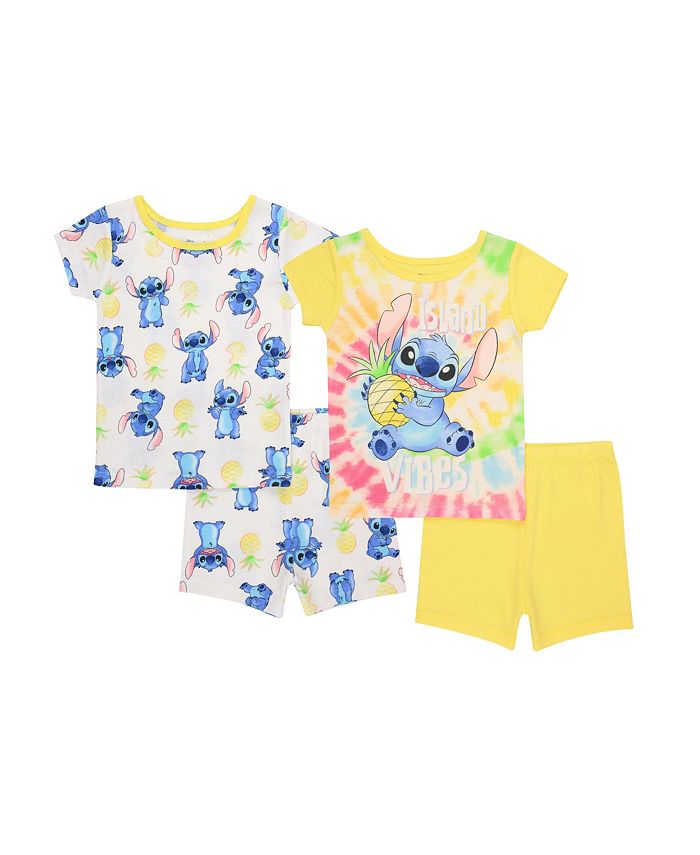 Lilo Stitch Toddler Girls Top and Short Pajama, 4 Piece Set - Macy's