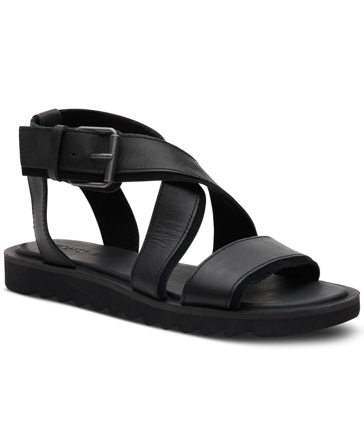 TOMS WOMEN'S SIDNEY RECYCLED TREAD FLAT SANDALS WOMEN'S SHOES