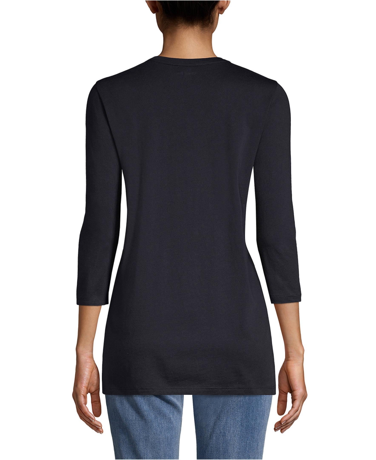 Lands' End Women's Tall 3/4 Sleeve Cotton Supima Tunic