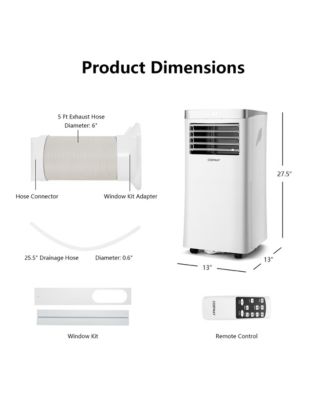 10000BTU Portable Air Conditioner 3-in-1 Air Cooler with Remote Control