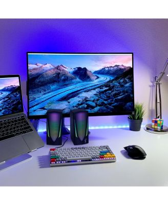 2.0 Computer Gaming Speakers with LED RGB Lights