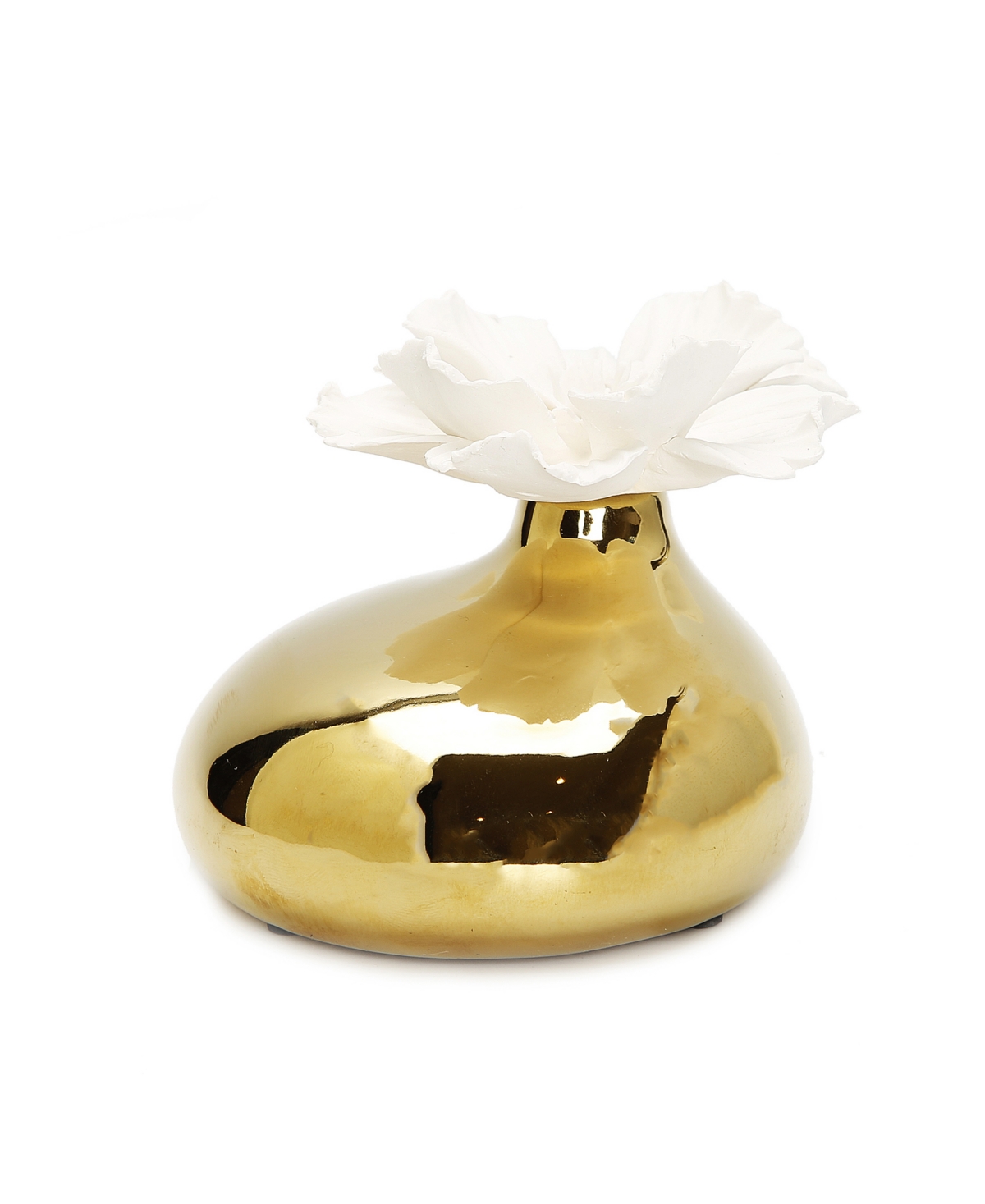 Diffuser with Dimensional Flower, 'Irish And Rose' Aroma - Gold
