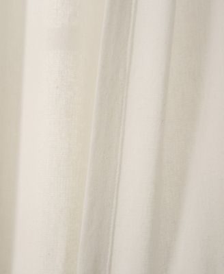 Lush Decor Farmhouse Faux Linen Tab Top Window Curtain Panel Single 40"W x 84"L - Curtains For Bedroom - Living Room Curtains