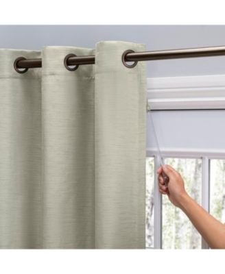 Grasscloth Lined Grommet Curtain Patio Panel w/Wand 110"W x 84"L