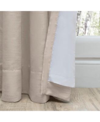 Grasscloth 2/Way Pinch Pleated w/Back Tabs Pair Curtain 100"W x 96"L