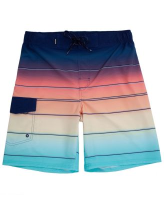 Men's 9" NO Liner Board Shorts Elastic Waist Quick Dry Swim Trunks
