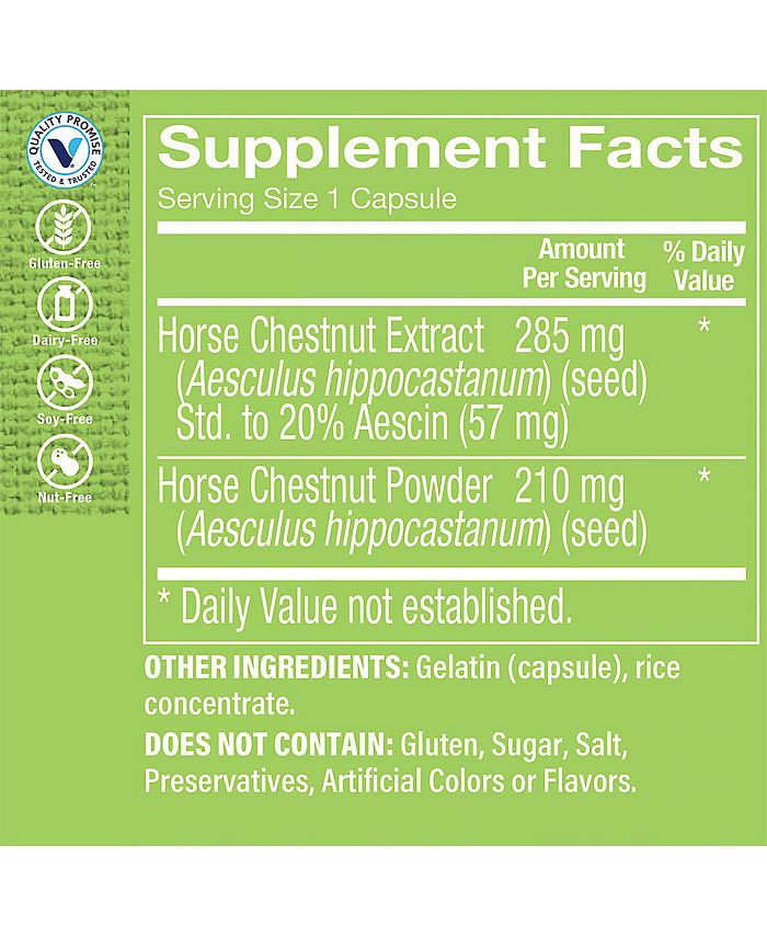 The Vitamin Shoppe Horse Chestnut Extract Supports Vein & Vascular Health (100 Capsules) Macy's