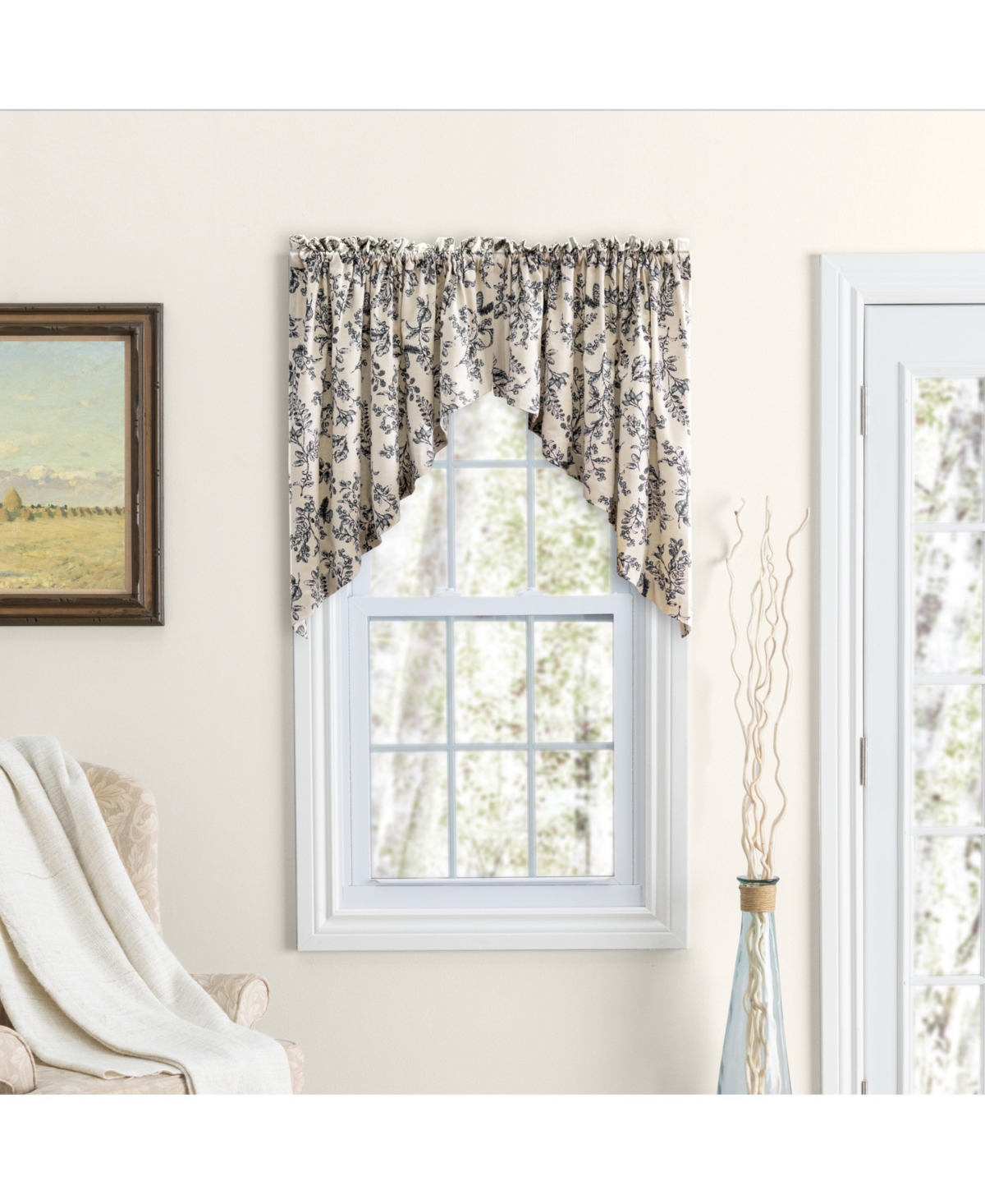 Ricardo Waverly Gardens Rod Pocket Swag Curtain Pair 84"W x 36"L
