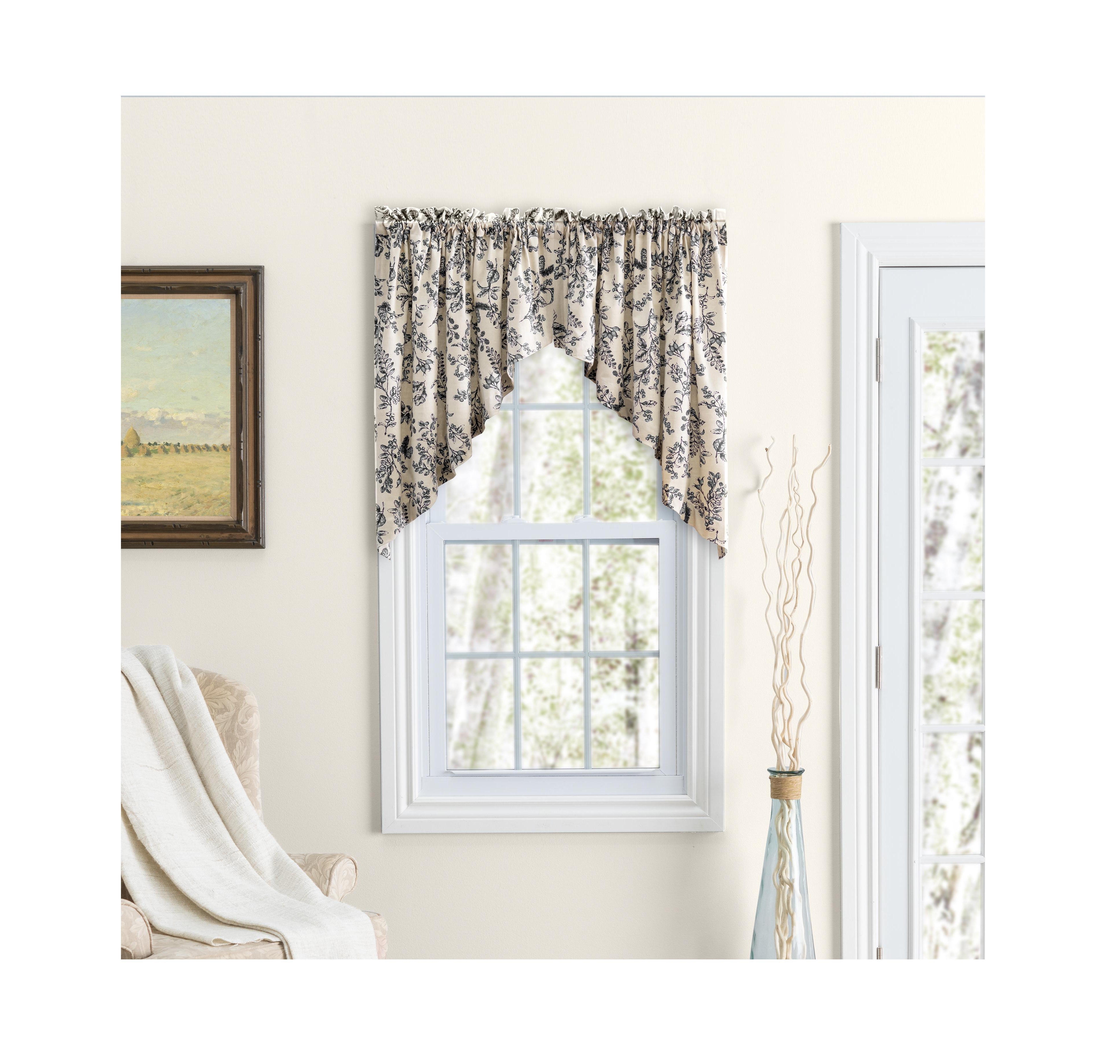 Ricardo Waverly Gardens Rod Pocket Swag Curtain Pair 84"W x 36"L