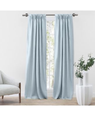Serene Pinch Pleat Curtain Pair with Back Tabs 56"W x 96"L