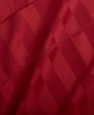 CLOSEOUT! 1.5" Stripe 550 Thread Count 100% Cotton 4-Pc. Sheet Set, Queen, Exclusively at Macy’s