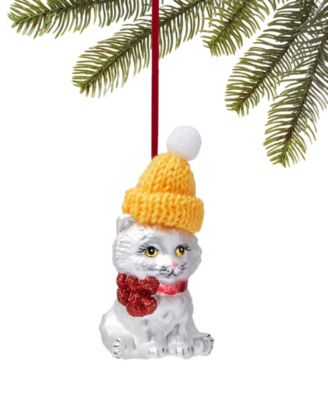 Holiday Lane - Pets Cat in Yellow Hat Ornament