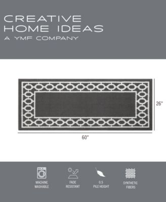 Jean Pierre New York Jean Pierre Christine Trellis Border Tufted Runner Rugs In Blue