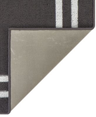 Jean Pierre Double Line Border Tufted - Machine Washable Runner Rug, 26" x 96"