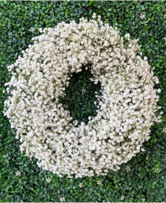 Fresh Real Babies Breath Spring Wreath
