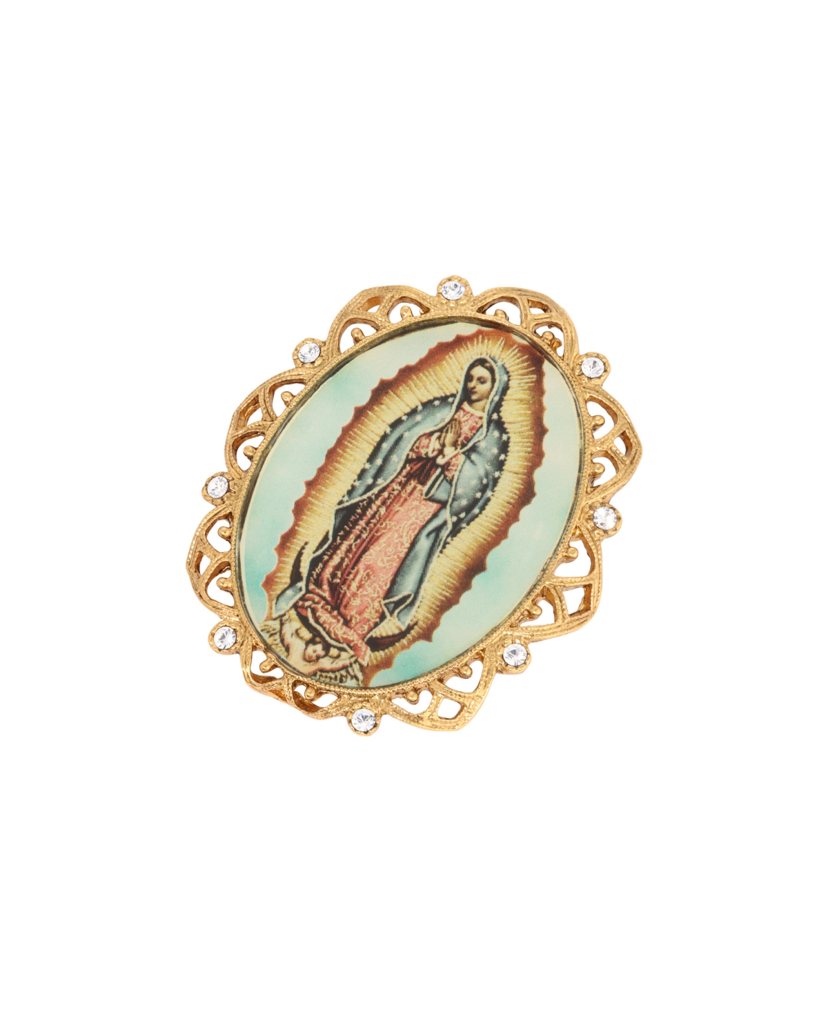 2028 Enamel Our Lady Of Guadalupe Oval Pin In Multi