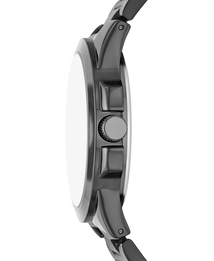 Folio Men's Three Hand Gunmetal 43mm Watch, Bracelet and Bottle Opener