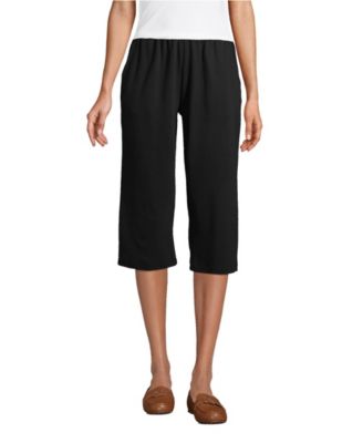 Women's Sport Knit High Rise Elastic Waist Capri Pants