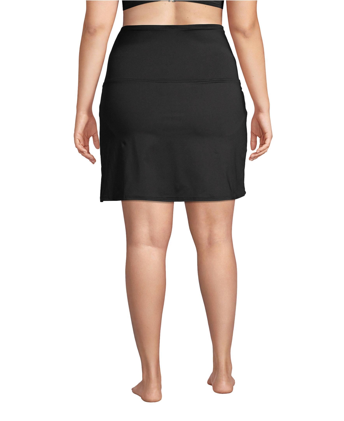 Lands' End Women's Tummy Control Ultra High Waisted Modest Swim Skirt Swim Bottoms