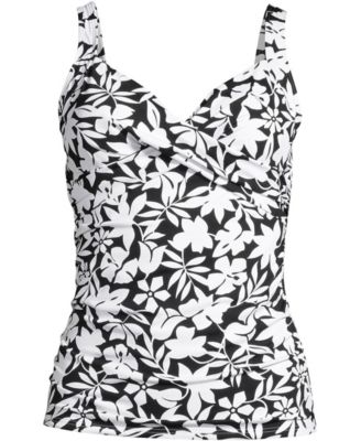 Women's V-Neck Wrap Underwire Tankini Swimsuit Top