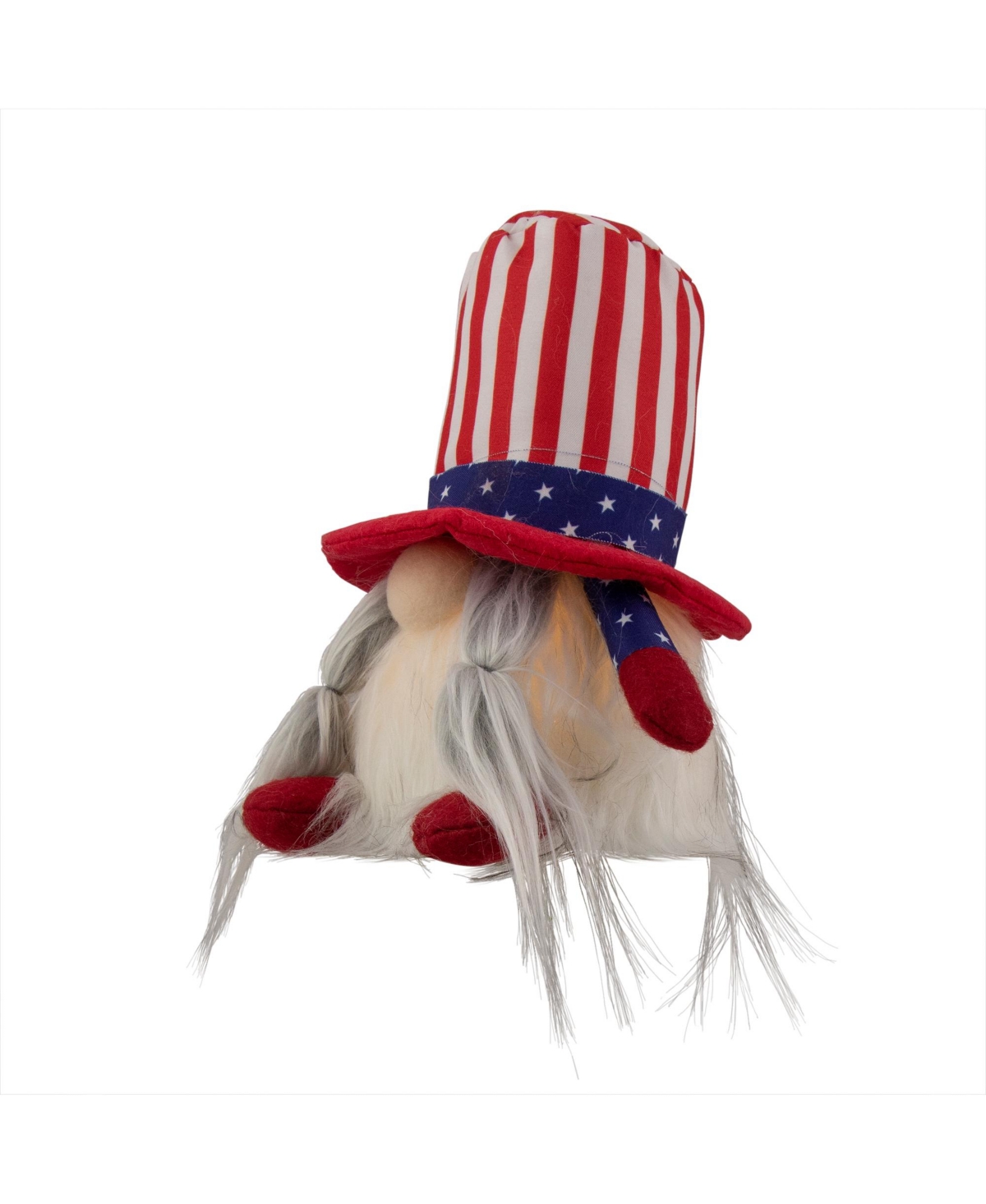Lighted Americana Girl 4th of July Patriotic Gnome
