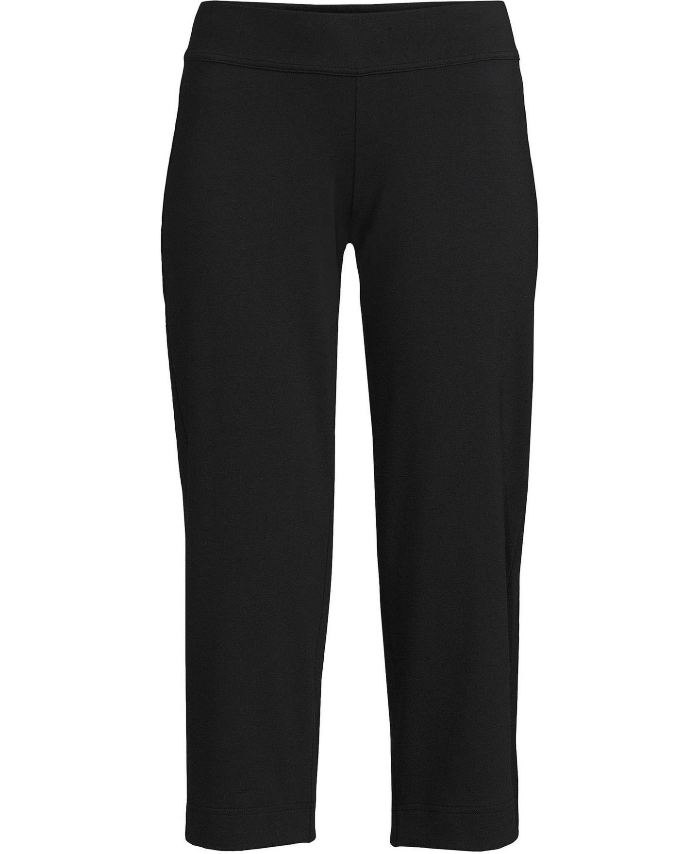 Женские брюки Lands' End Starfish Mid Rise Pull On Crop Pants, цвет: Чёрный — фото 12