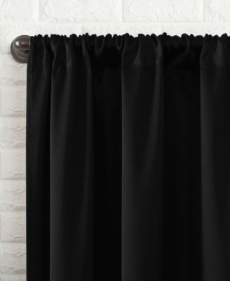 Bergen Theater Grade Extreme 100% Blackout Rod Pocket Single Curtain Panel Collection