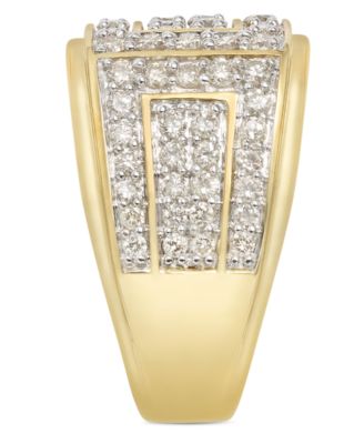 Men's Diamond Cluster Ring (2 ct. t.w.) in 10k Gold
