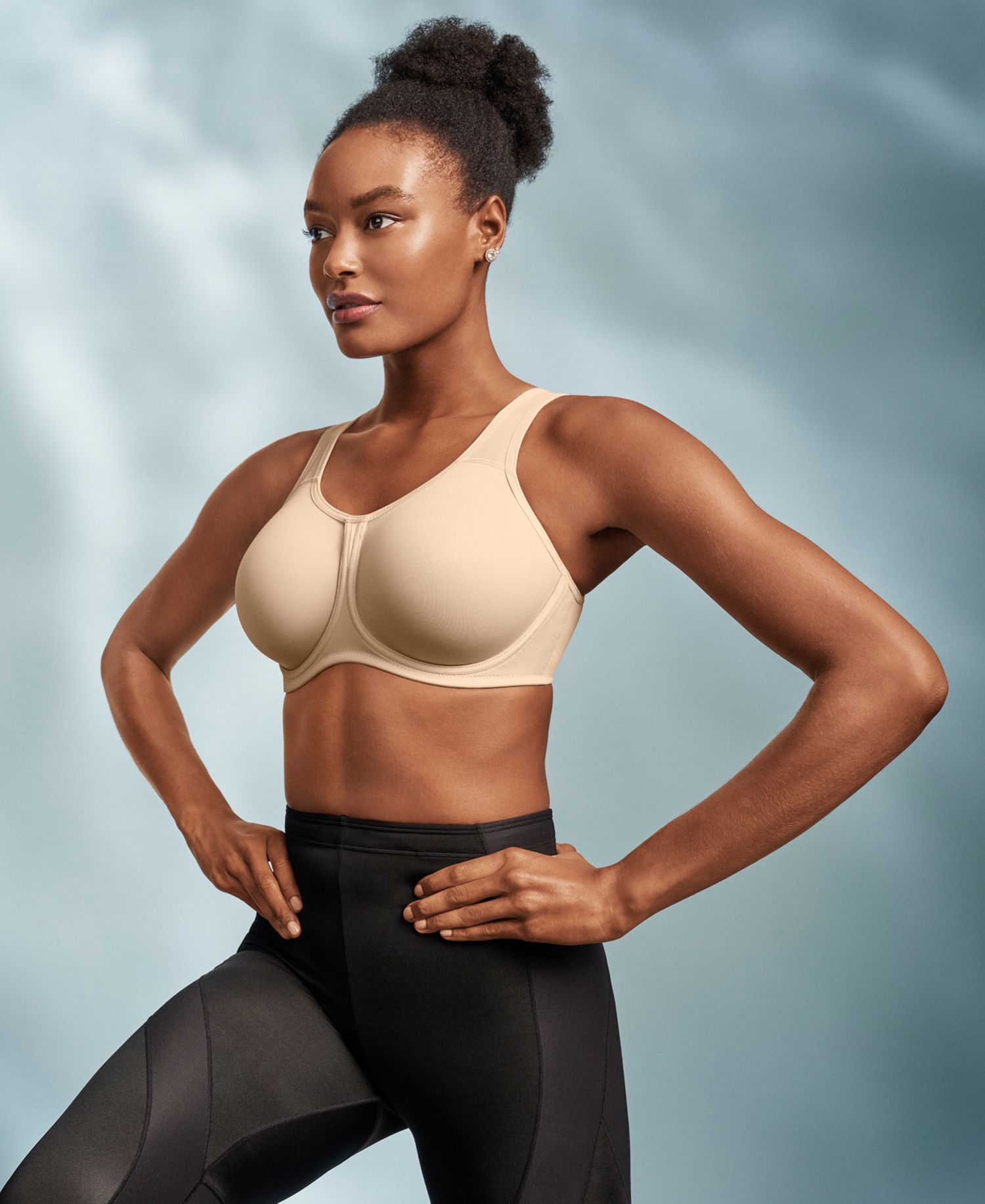Women's Simone Sport Hight Impact Underwire Bra 855170, Up to I Cup